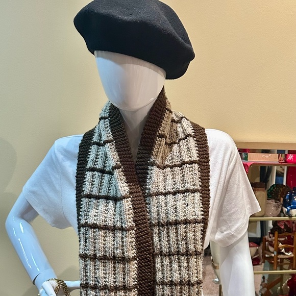 Handmade Stone Flecked Acrylic Chunky Ribbed Winter Scarf - Picture 4 of 6